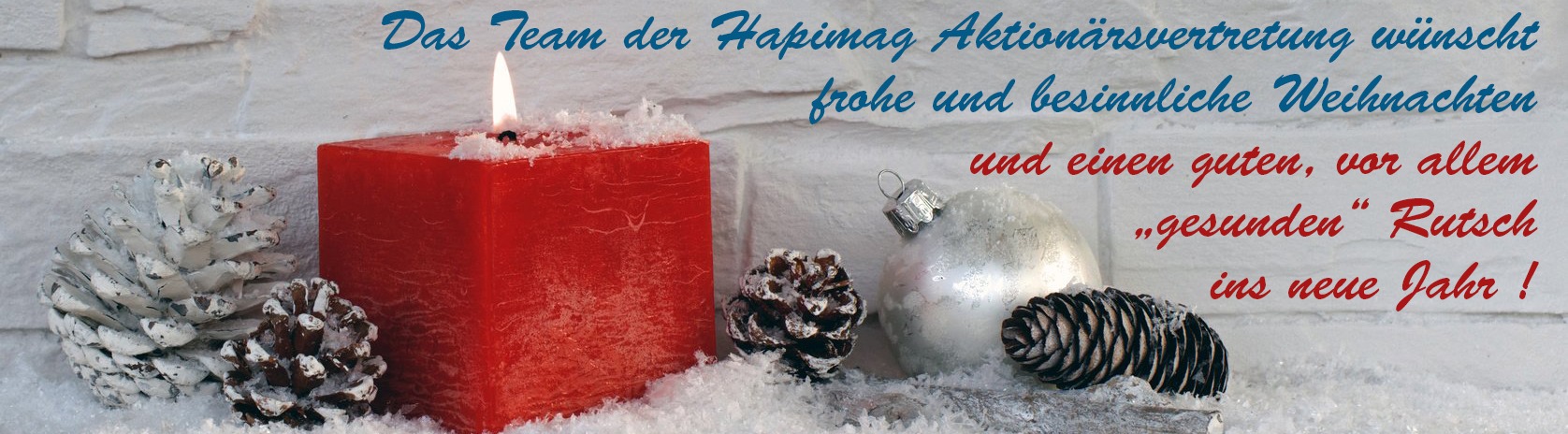 Hapimag Aktionärsvertretung wünscht frohe Weihnachten